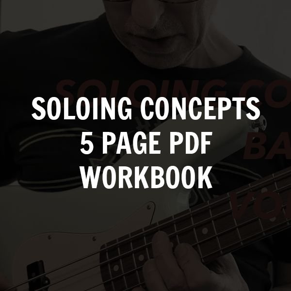 Soloing Concepts 5 page pdf workbook